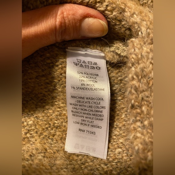 Williamrast Mock Neck Long Sleeve knit Sweater size medium - Picture 3 of 3